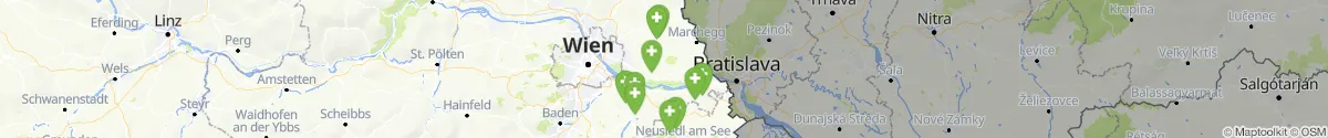 Kartenansicht für Apotheken-Notdienste in der Nähe von Bad Deutsch-Altenburg (Bruck an der Leitha, Niederösterreich)